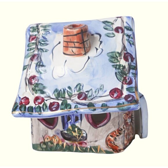 Blue Skies Heather Goldminc Blue Sky Corp Large Tealight Candle Holder Votive - Picture 2 of 6